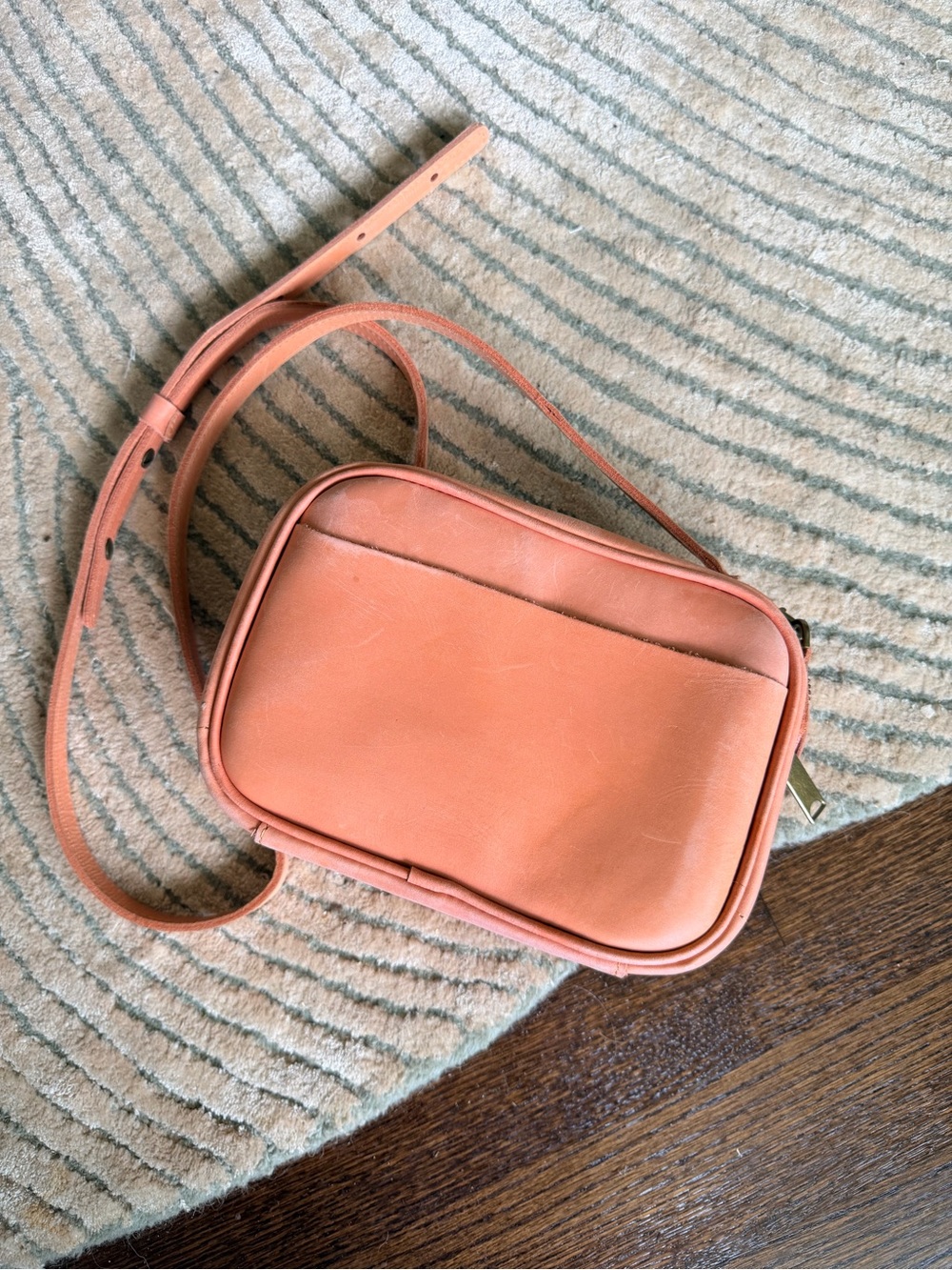 Noonday Collection Coral-Orange Crossbody Bag